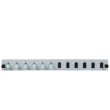 Efb Bestckte 12 Port Frontblende Mit 6 X Lc Duplex Kupplung Os2 Vertikal, Grau