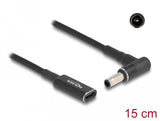 Delock 60042 Cable De Carga Portátil Usb Type-C Hembra A Samsung 5,5 X 3,0 Mm Macho En Ángulo De 90° 15 Cm