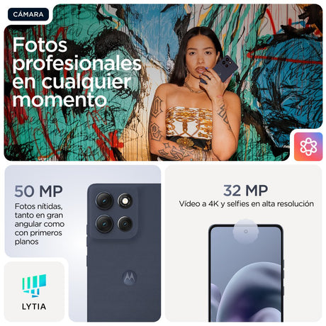 EAN 840023297465 - Motorola moto g86 power 5G 16,9 cm (6.67") SIM doble Android 15 USB Tipo C 8 GB 512 GB 6720 mAh Azul imagen 25