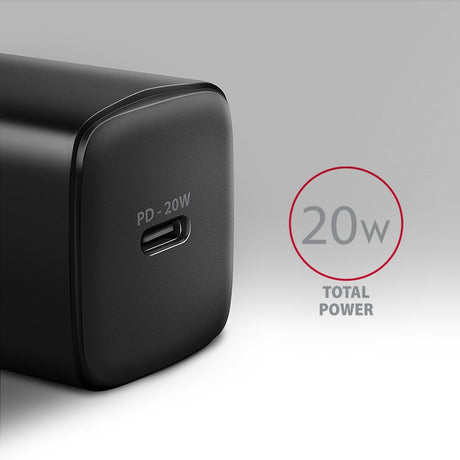 EAN 8595247908292 - Axagon ACU-PD20 wall charger 1x QC3.0/AFC/FCP/PD type-C, 20W, black Teléfono móvil, Smartphone, Reloj int imagen 2