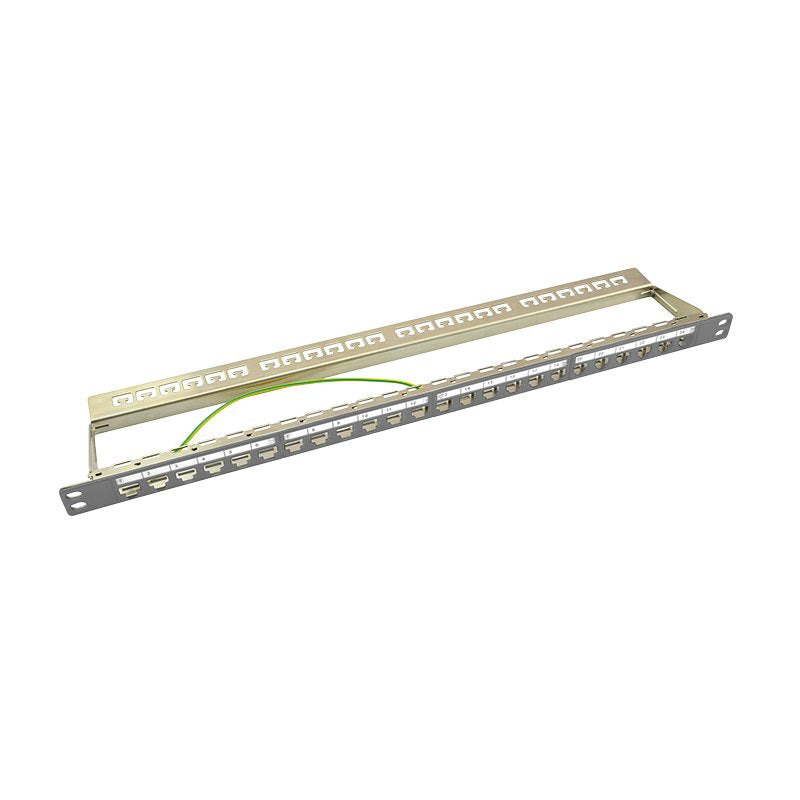 Patchpannel Keystone 24 Port 0.5 He Shielded. Gris Logilink