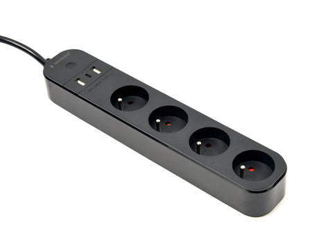 EAN 8716309128490 - Gembird TSL-PS-F4U-01 regleta inteligente 4 salidas AC Tipo F 1,5 m 3 3680 W Negro imagen 3
