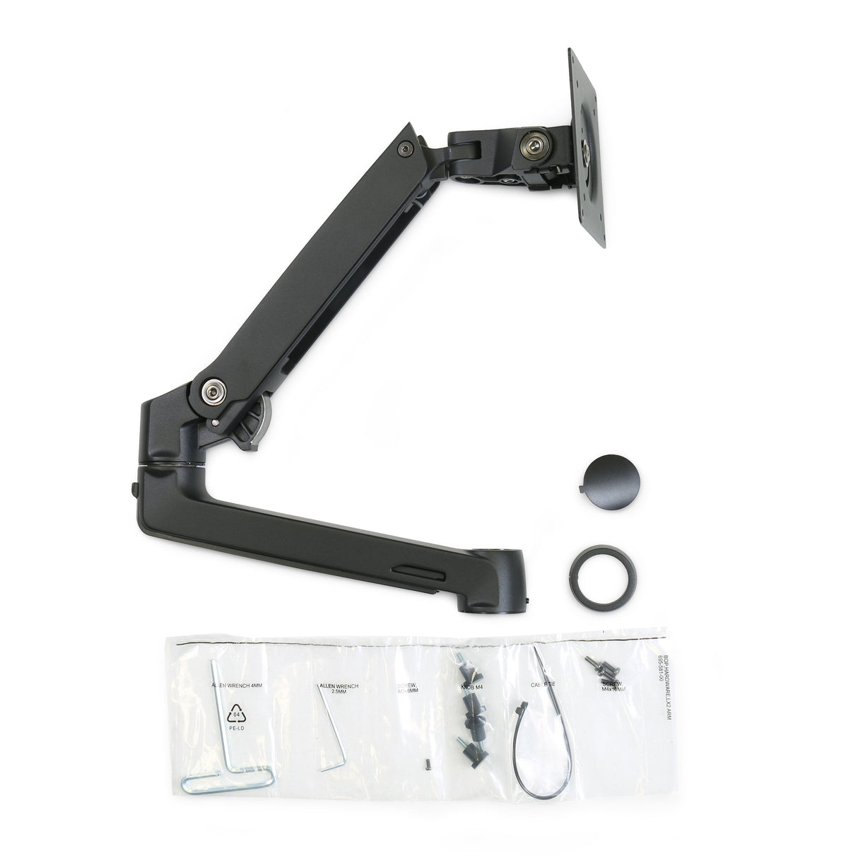 Ergotron Kit De Brazo, Extensión Y Collar Lx [Negro]