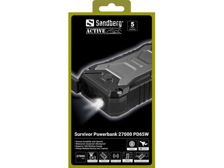 EAN 5705730420993 - Sandberg 420-99 batería externa 27000 mAh Cargador inalámbrico Negro imagen 4
