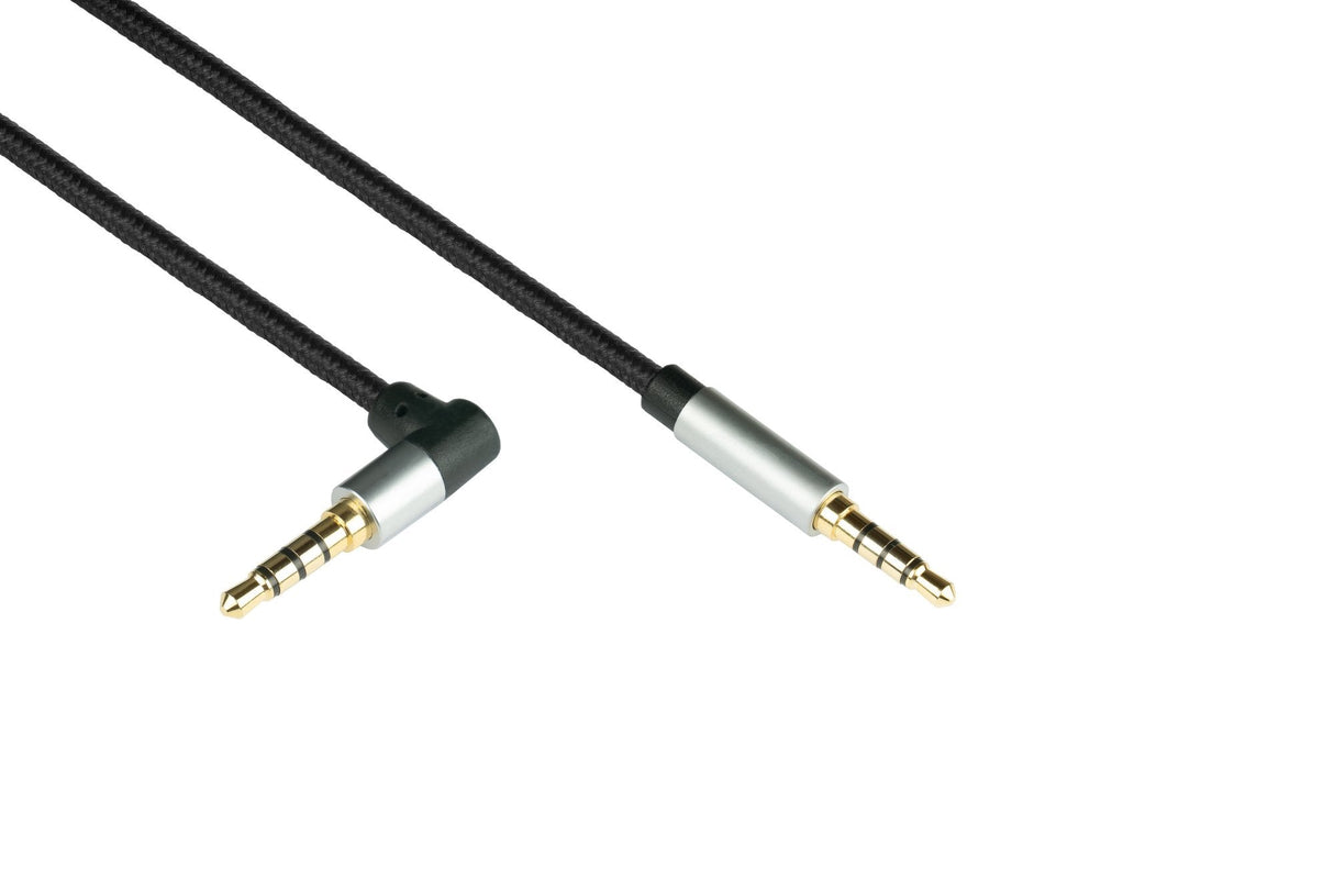 Python Audiocable 4-Pol. Klinkenm. Eins. Gew. Negro 1m