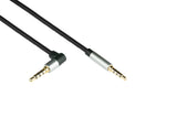 Python Audiocable 4-Pol. Klinkenm. Eins. Gew. Negro 1m