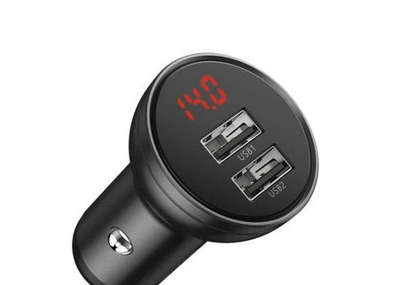 EAN 6953156215399 - Baseus CCBX-0G cargador de dispositivo móvil Universal Negro, Gris Encendedor de cigarrillos Auto imagen 1