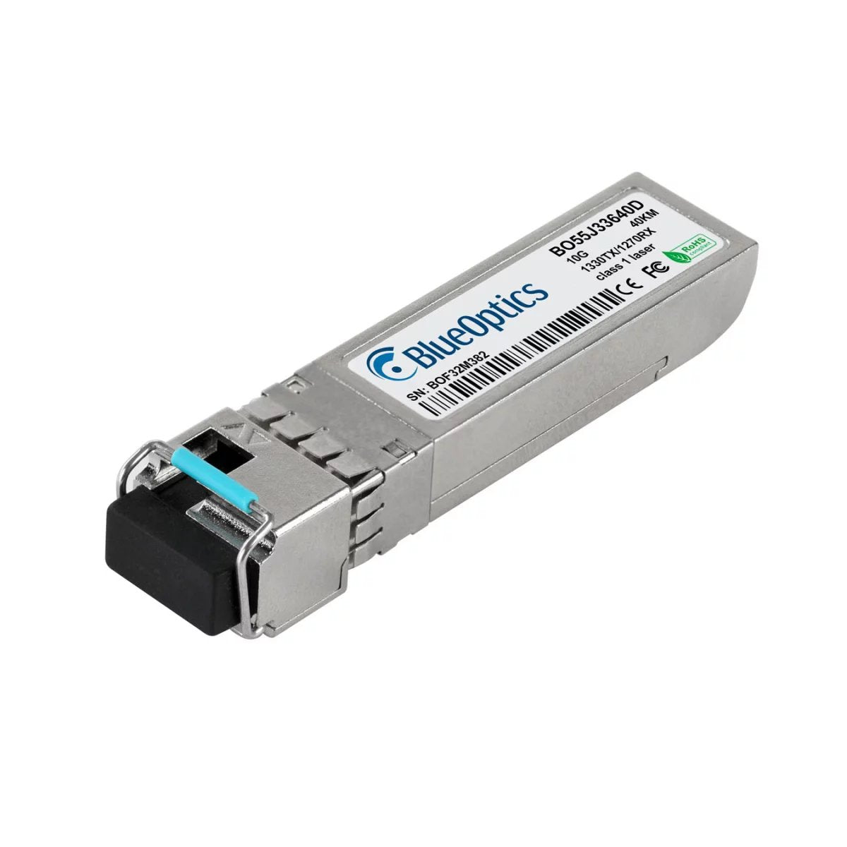 Blueoptics Hpe Jl740a Blueoptics Bo55j33640d Sfp+ Bidi Transceiver, Lc-Simplex, 10gbase-Bx-D, Singlemode Fiber, Tx1330nm/Rx1270nm, 40km