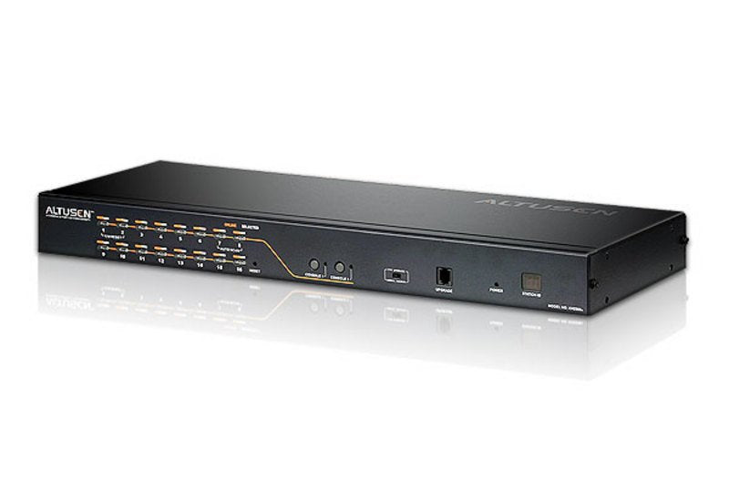 Aten 16-Port 2-Console Cat 5e/6 Kvm Switch Conmutador Kvm De 16 Puertos Y 2 Consolas Para Cables De Cat. 5e/6