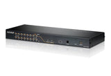 Aten 16-Port 2-Console Cat 5e/6 Kvm Switch Conmutador Kvm De 16 Puertos Y 2 Consolas Para Cables De Cat. 5e/6
