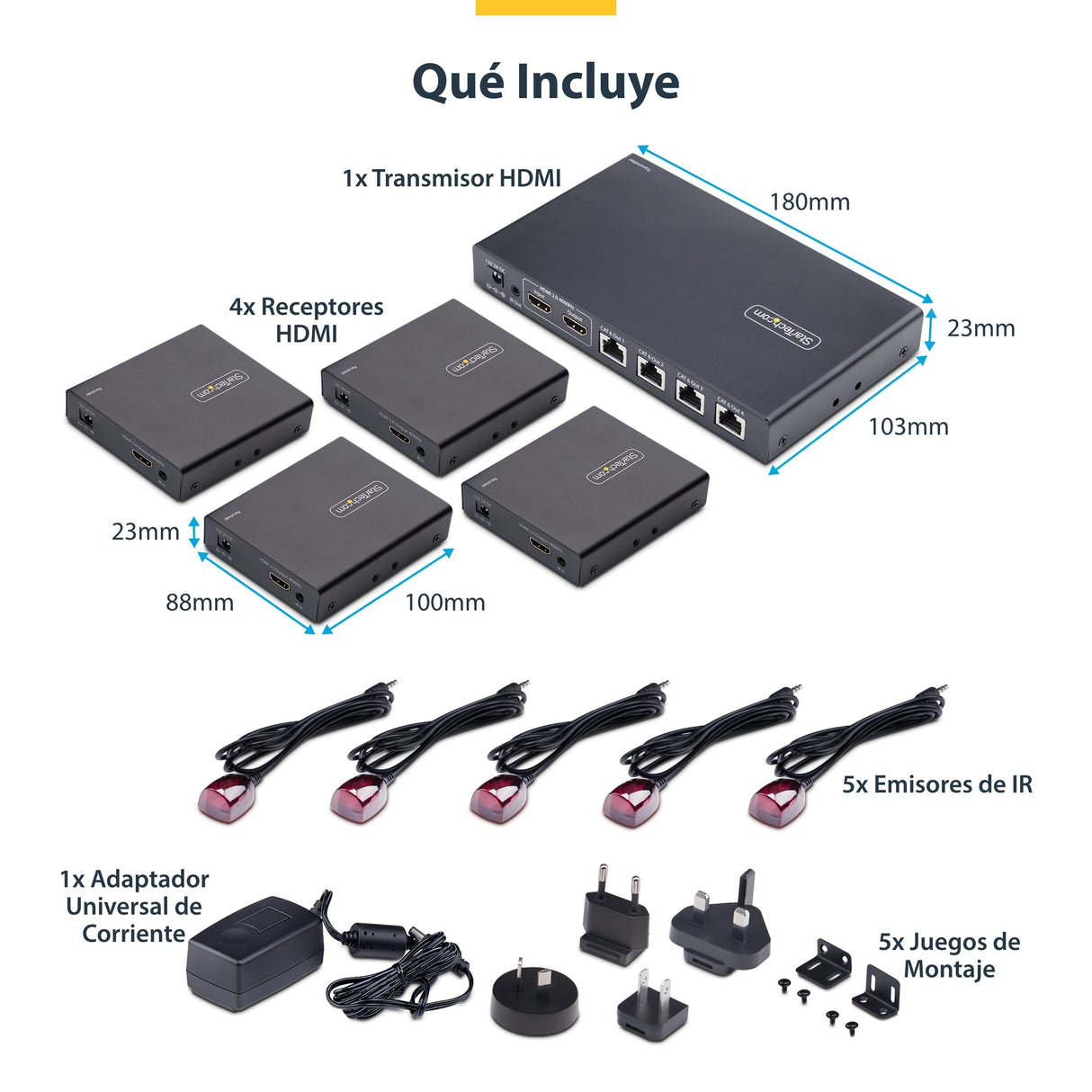 EAN 0065030916165 - StarTech.com 4K7014IC-EXTEND-HDMI extensor audio/video Transmisor y receptor de señales AV Negro imagen 7