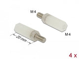 Delock Abstandshalter M4 X M4, Sechskant, Innen / Aussen, 20 Mm Natur 4 Piezas