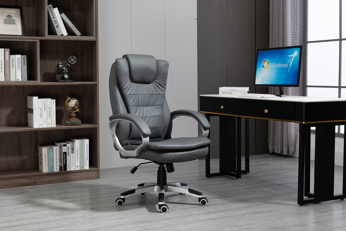 Silla  Activejet De Oficina Calefactable Con Masaje Yk7304 Gris