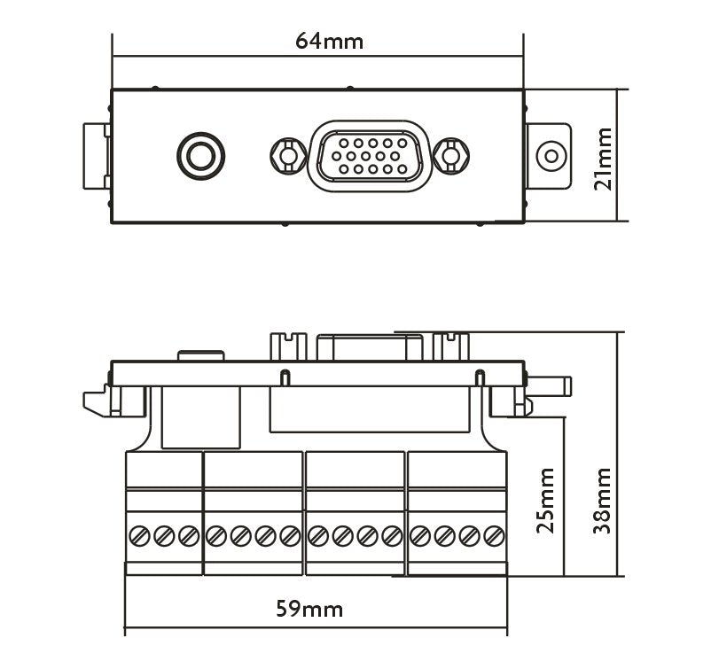 Vision Tc3 Vgaf3.5mm Toma De Corriente Vga + 3,5 Mm Blanco