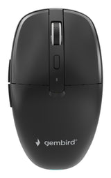 Gembird Dual-Mode 6-Button Wireless Mouse 2.4g + Bt Black