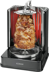 Parrilla Eléctrica Bomann Kebab Multi-Grill Dvg 3006 Cb  Negra, 1.400 Vatios 630061