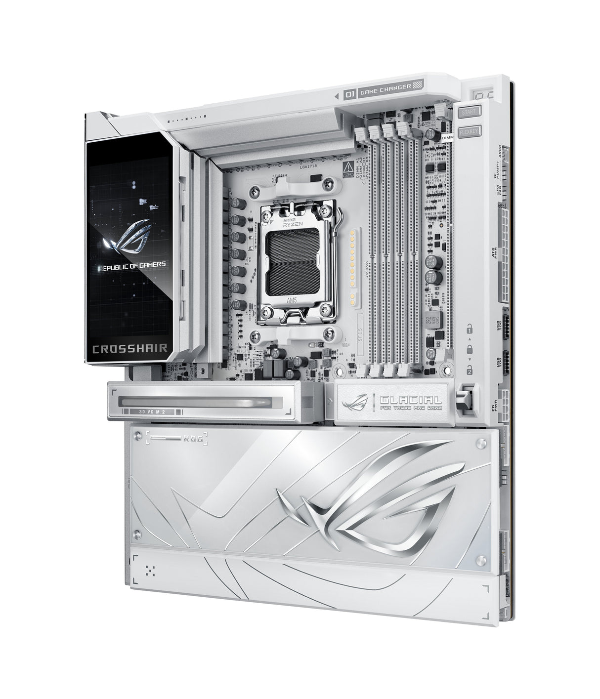 Placa Base Asus Rog Crosshair X870e Glacial Amd X870e Zócalo Am5 Atx Extendida