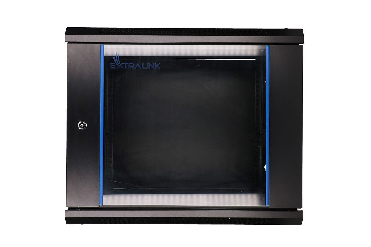 EAN 5902560367249 - Extralink 9U 600X450 WALL-MOUNTED RACKMOUNT CABINET BLACK Bastidor de pared imagen 1