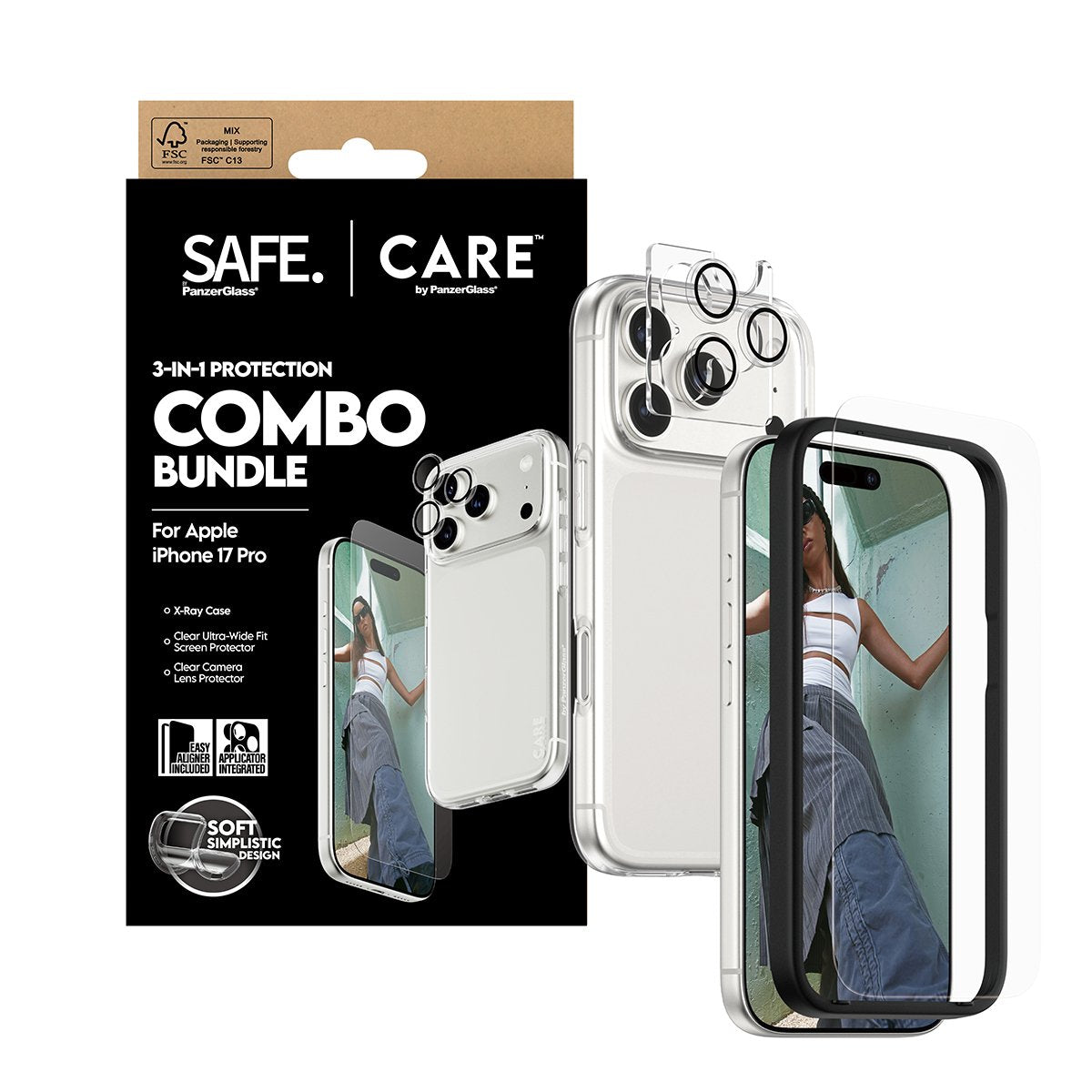 EAN 5715685027512 - PanzerGlass SAFE. | CARE™ by ® 3-in-1 Combo Bundle iPhone 17 Pro Protector de pantalla Apple 1 pieza(s) imagen 5