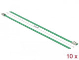 Delock Edelstahlcablebinder L 200 X B 4,6 Mm Grün 10 Stück