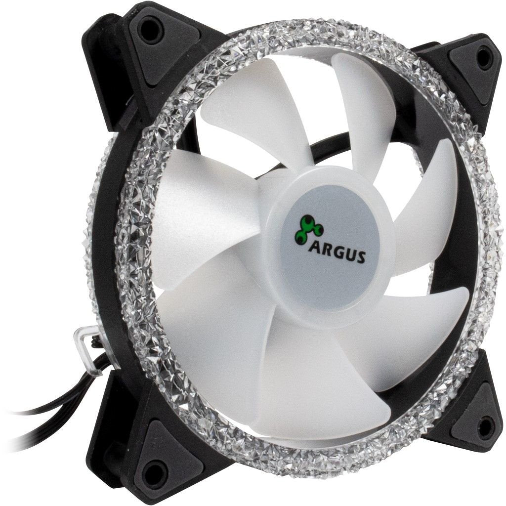 Ventilador Inter-Tech 120 * 120 * 25 Argus Rs-071 Rgb, Kristall-Effek Retail