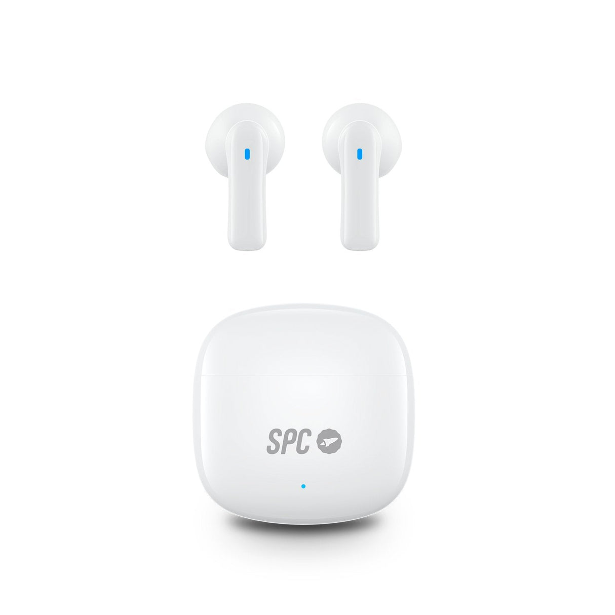 Auriculares Bluetooth Spc Zion 2 Play Con Estuche De Carga Autonomía 7h Stick Corto 30mm Blancos