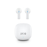Auriculares Bluetooth Spc Zion 2 Play Con Estuche De Carga Autonomía 7h Stick Corto 30mm Blancos