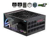 Msi Mpg Ai1300ts Pcie5 Unidad De Fuente De Alimentación 1300 W 24-Pin Atx Atx Negro