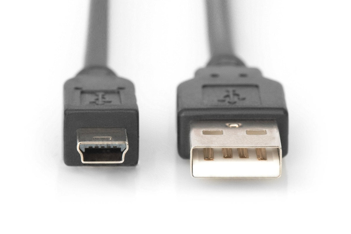 Cable Digitus Usb 2.0, Usb-A Macho > Mini Usb Macho Negro, 3 Metros Ak-300108-030-S