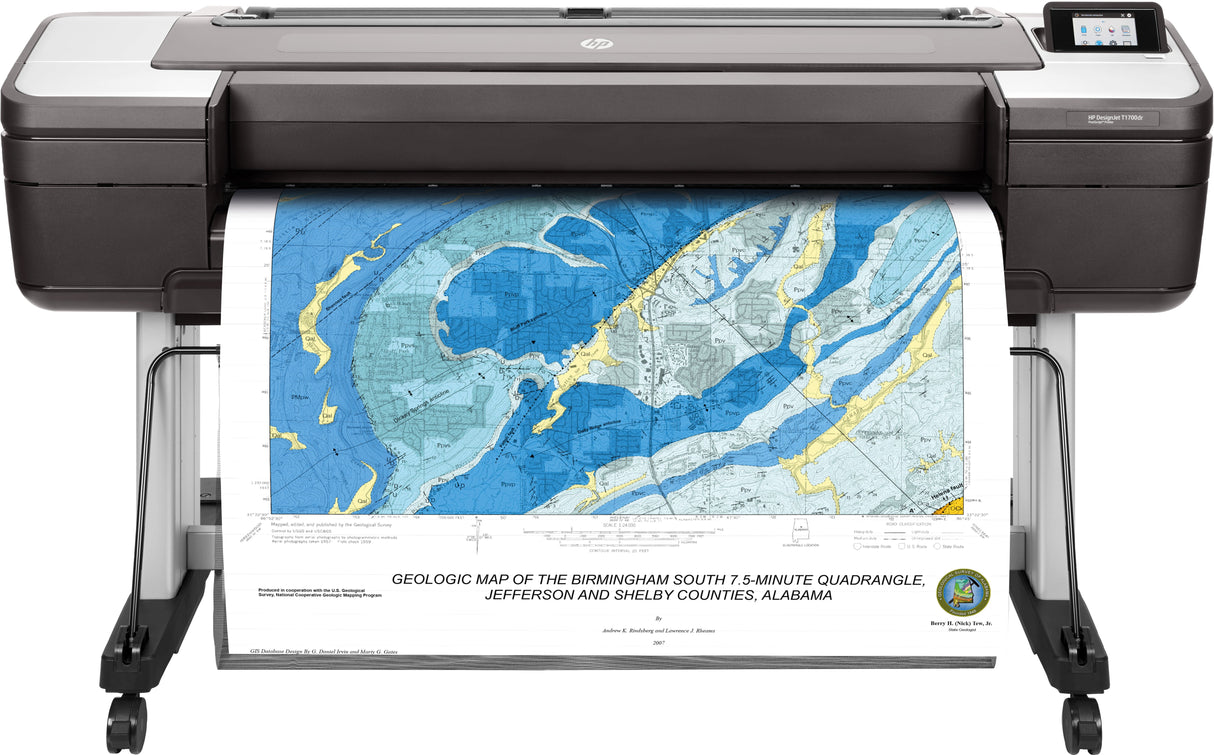 EAN 0191628122134 - HP Designjet T1700dr 44-in Printer impresora de gran formato Inyección de tinta térmica Color 2400 x 1200 imagen 1
