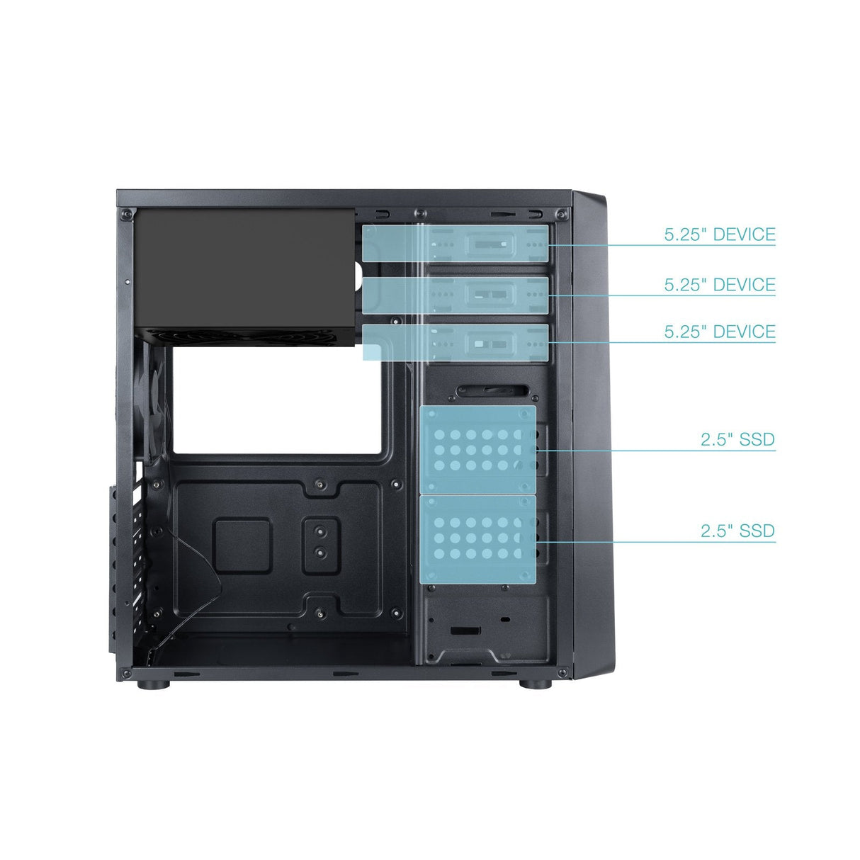 Caja Semitorre Atx "Prisma Ultra" 500w Usb-C