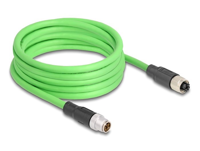 Delock 80432 Cable M12 Codificado X 8 Pin Macho A Hembra Pur (Tpu) 2 M