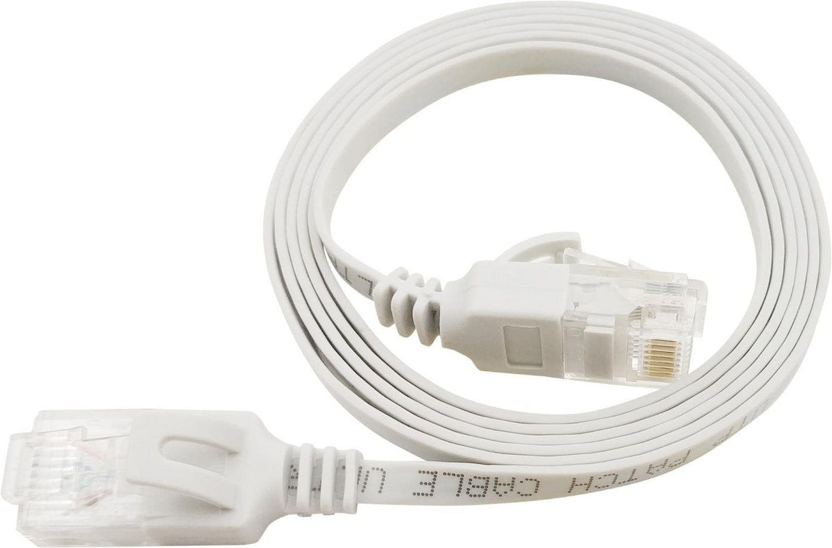 Flat U/Utp Cat6a White 4m Awg 34/7, Pvc, 1x4mm Utp-Fl6a-00400-Wh