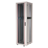 Roline 19-Zoll Netzwerkschrank Basic 42 He, 600x600 Bxt Glastr Grau