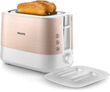 Philips Viva Collection Hd2638/11 Tostadora 7 2 Rebanada(S) 950 W Oro Rosa, Blanco