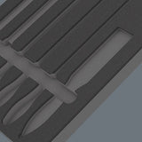 Wera 9883 Inserto De Espuma Para Limas Pferd, Juego 1, Vacío Negro/Gris, Para Carro De Taller Tool Rebel 5137383001