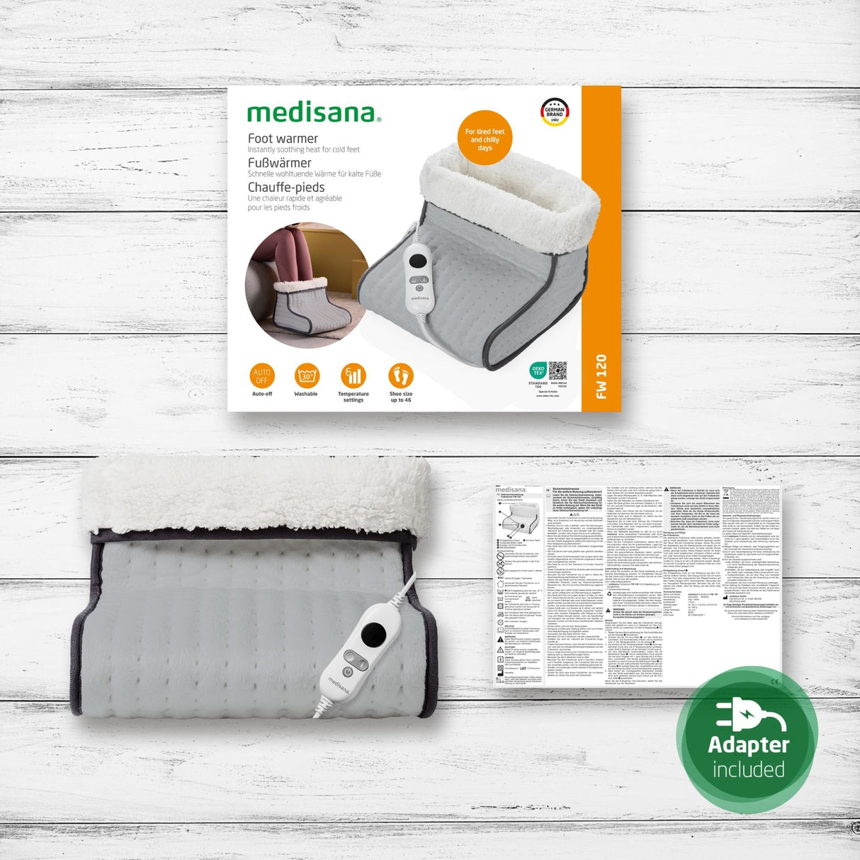 Medisana Fw 120 Calentador De Pies Eléctrico 100 W Gris