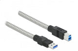 Delock Usb 5 Gbps Cable Typ-A Stecker Zu Typ-B Stecker Mit Metallmantel 1 M