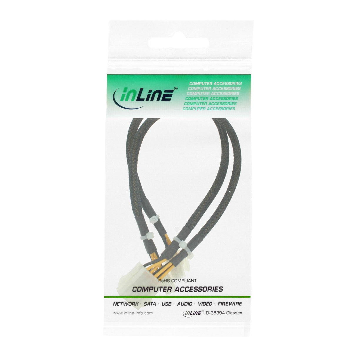 Extensión De Alimentación Inline Placa Base Interna De 2x4 Pines Macho A 8 Pines Hembra 30 Cm