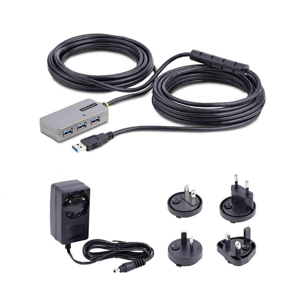 Hub Startech.Com U01043-Usb-Extender De Interfaz Usb 3.2 Gen 1 [3.1 Gen 1] Type-A 5000 Mbit/S Negro, Plata