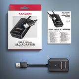Adm2-Am Adapter Usb3.2 Gen 2 M.2 Nvme/Sata Ssd 10gbps 10cm Usb-A Cable