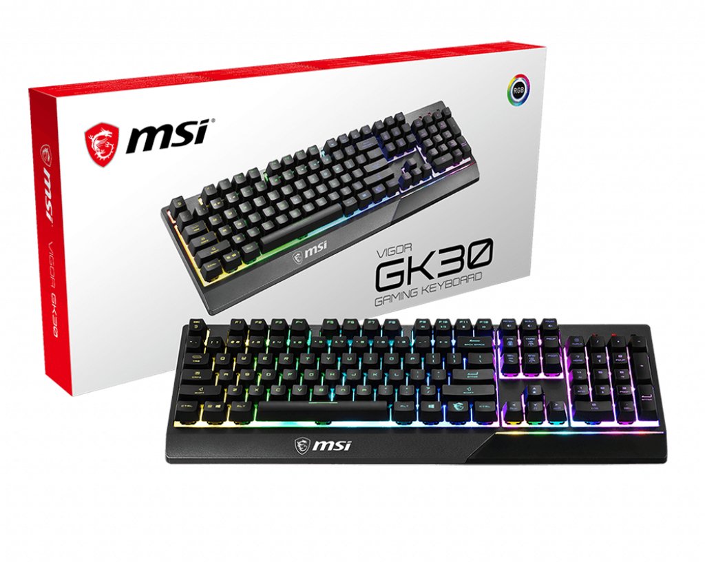 Teclado Español Msi Vigor Gk30 Usb Qwerty Negro