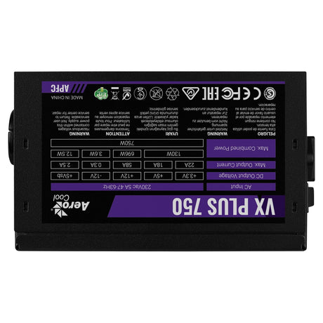 EAN 4713105962802 - Aerocool VX PLUS 750 unidad de fuente de alimentación 750 W 20+4 pin ATX ATX Negro imagen 3