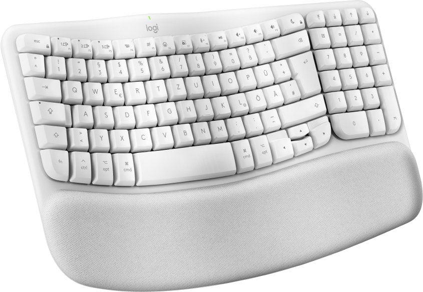 Teclado Alemán Logitech Wave Keys For Mac Hogar / Oficina Bluetooth Qwertz Blanco