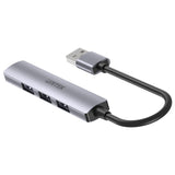 Unitek Hub Usb-A 1xusb-A 5 Gbps, 3xusb-A 2.0 Alu