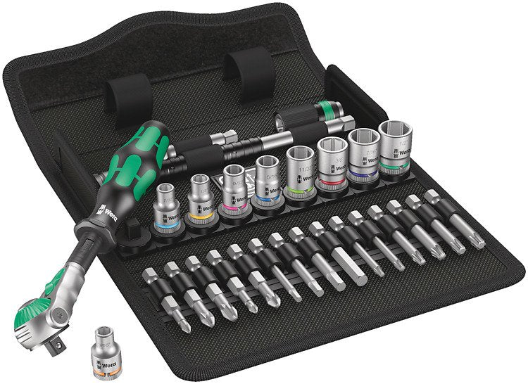 Wera 8100 Sa 9 Zyklop Speed  Juego De Trinquete, 1/4 Drive Imperial