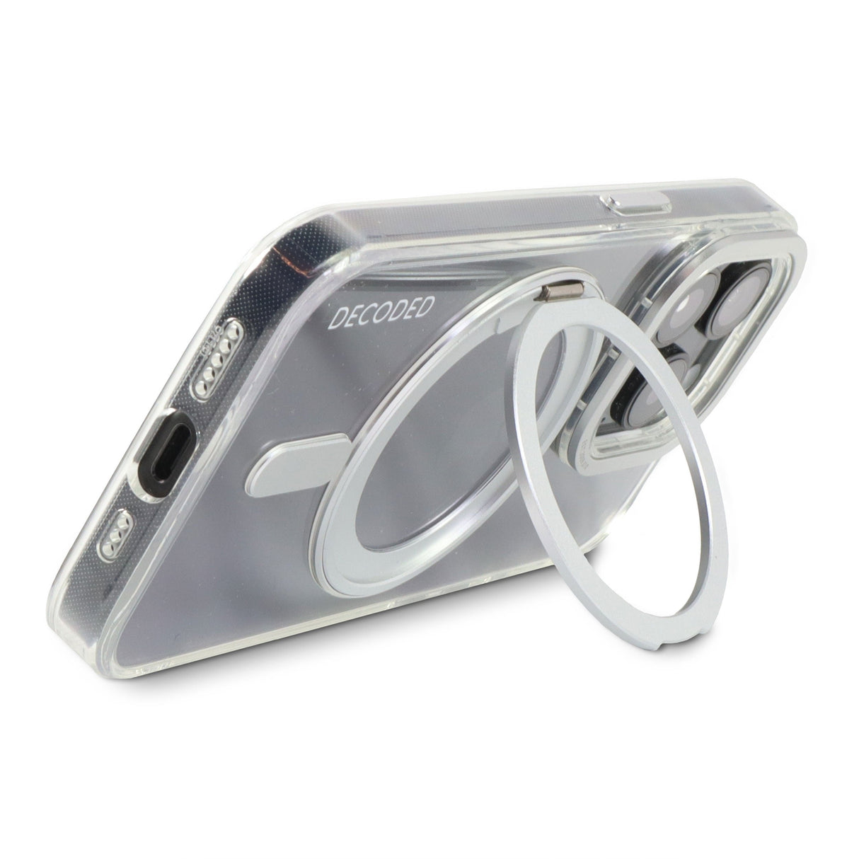Decoded Recycled Plastic Loop Stand Backcover Ip15 Pro Trans.