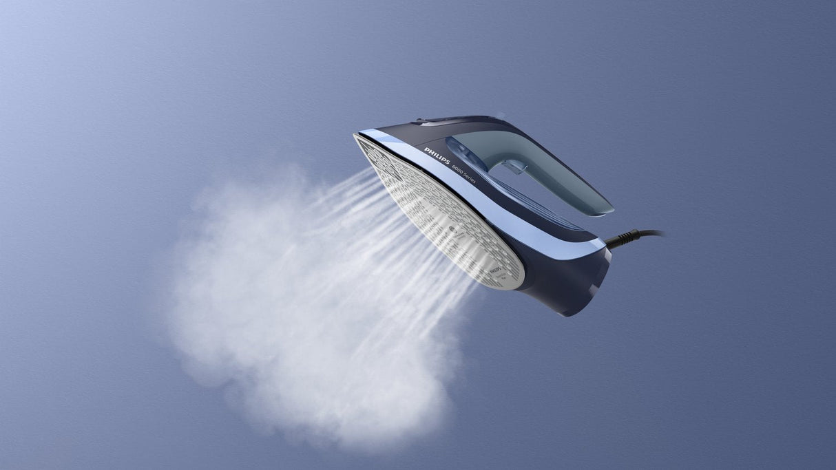 Plancha A Vapor Philips 6000 Series Dst6120/20  Suela Steamglide Plus 2600 W Azul