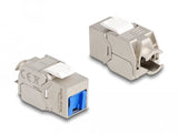 Delock 87898 Módulo Keystone Rj45 Hembra A Lsa Cat.6a Sin Herramientas Con Cubierta Antipolvo Azul