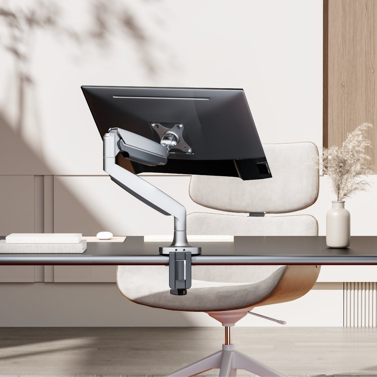 Soporte Mesa Monitor Ewent Ew1527 Hasta 45"  Max.15kg 1 Brazo Plata